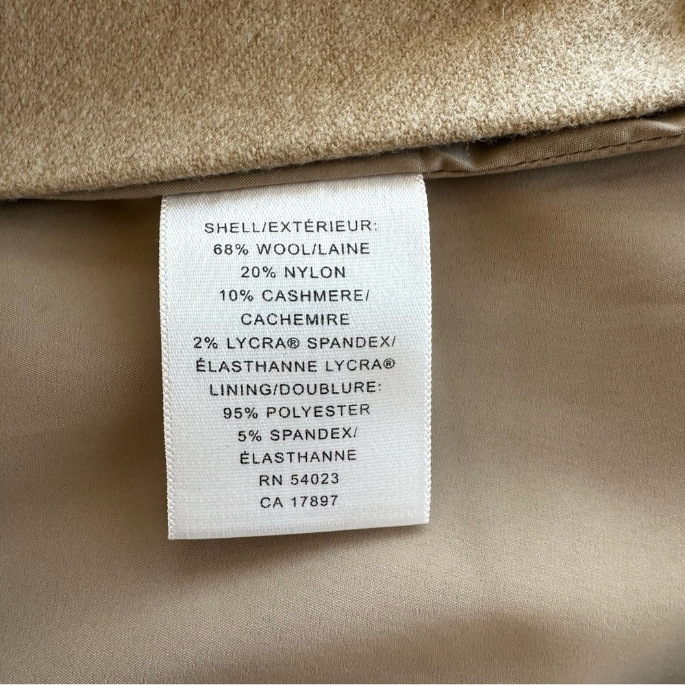 Banana Republic Lined Beige Tan Wool Cashmere Skirt | Size 0 - Picture 6 of 8